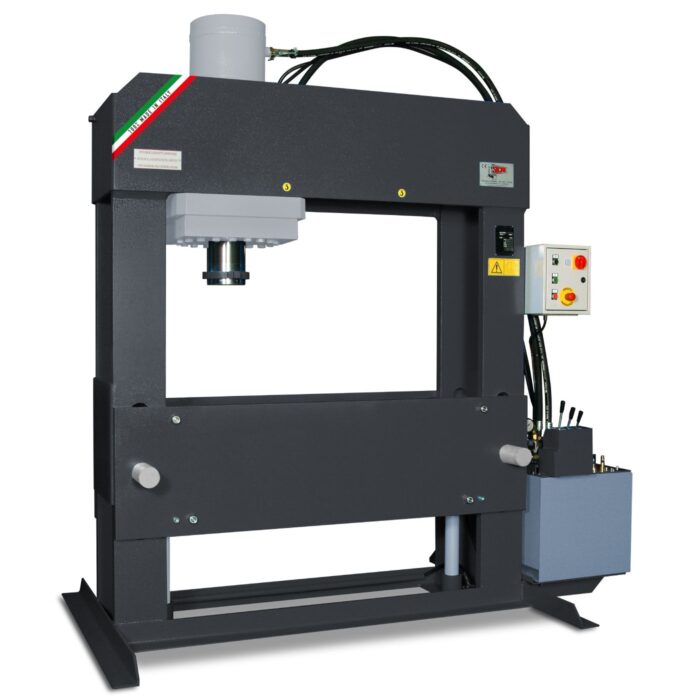 Motorized hydraulic workshop press